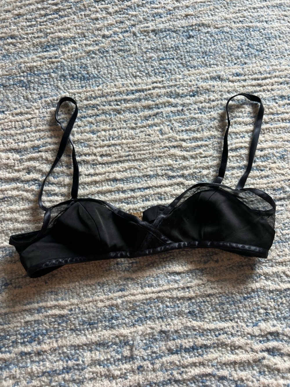 Zimmermann Satinpaneled Tulle Triangle Bra NWOT 0 - Picture 8 of 10